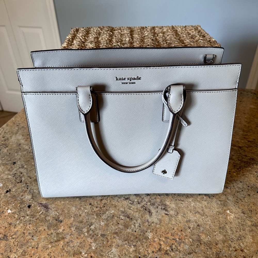 EUC KATE SPADE CAMERON MONOTONE MEDIUM SATCHEL CROSSBODY